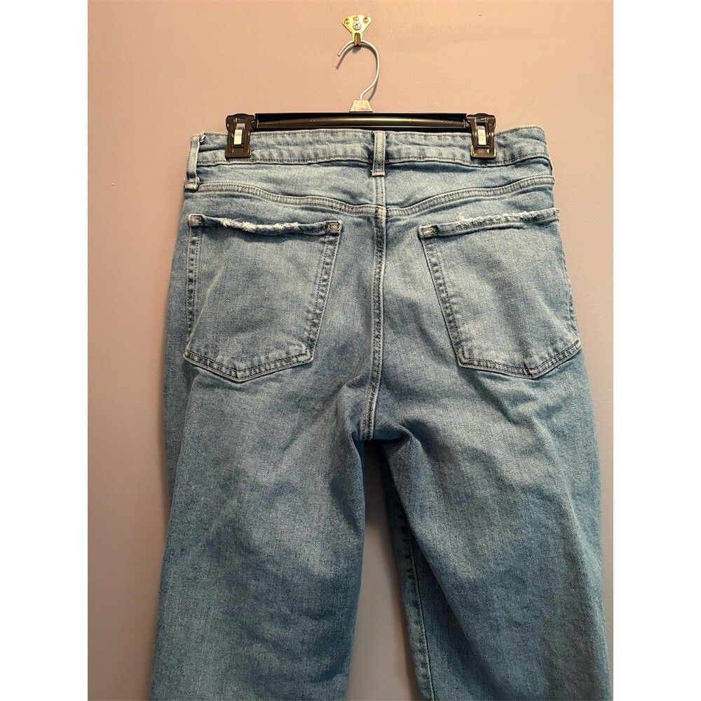 Old Navy OG Straight Jeans Womens Size 12 Light Wash Blue Hi-Rise - Picture 7 of 13